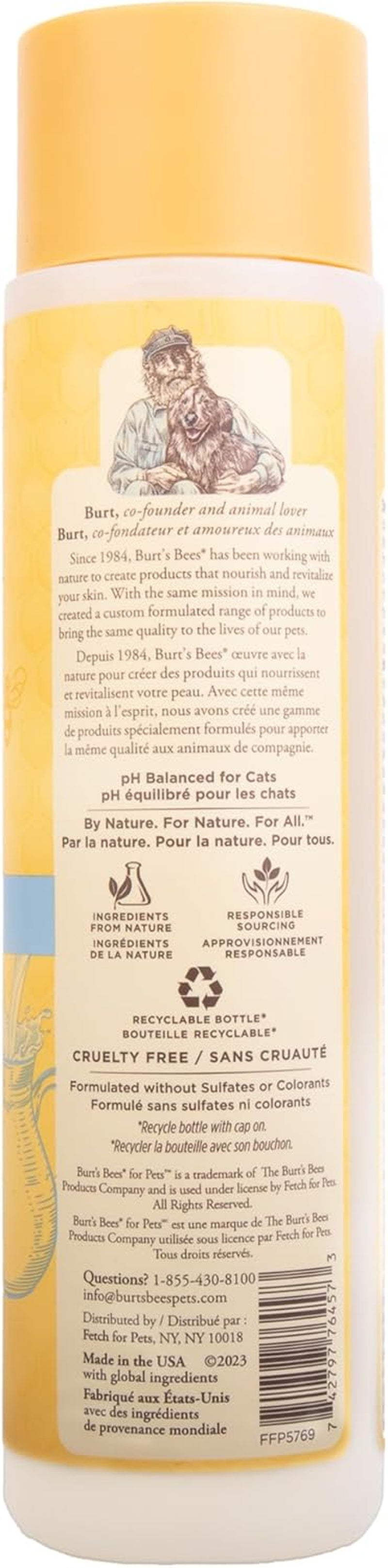 Burt'S Bees for Kittens Natural Tearless Shampoo with Buttermilk Cat Shampoo, Kitten Shampoo - Cat Grooming Supplies, Cat Bath Supplies, Shampoo for Cats, Kitty Shampoo, Pet Shampoo